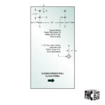 DT 3/8" Clear Tempered Glass For Napa Shower Slider 30" x 75-5/8" - Prep for Finger Pull - Image 3