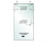 DT 3/8" Clear Tempered Glass For PDK Shower Slider 30" x 56-15/16" - Prep for Finger Pull - Image 3