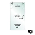DT 3/8" Clear Tempered Glass For PDK Shower Slider 30" x 56-15/16" - Prep for Finger Pull - Image 3