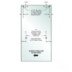 DT 3/8" Clear Tempered Glass For PDK Shower Slider 30" x 68-15/16" - Prep for Finger Pull - Image 3