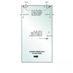 DT 3/8" Clear Tempered Glass For PDK Shower Slider 30" x 76-15/16" - Prep for Finger Pull - Image 3