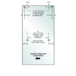 DT 3/8" Clear Tempered Glass For PDK Shower Slider 30" x 76-15/16" - Prep for 24" CTC Towel Bar - Image 3