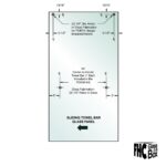 DT 3/8" Clear Tempered Glass For PDK Shower Slider 30" x 76-15/16" - Prep for 24" CTC Towel Bar - Image 3