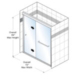 DT 72" x 84" Premium Shower Door Sliding Kit for 3/8" Glass - Image 21