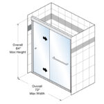 DT 72" x 84" Premium Shower Door Sliding Kit for 3/8" Glass - Image 3