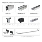 DT 72" x 84" Premium Shower Door Sliding Kit for 3/8" Glass - Image 11