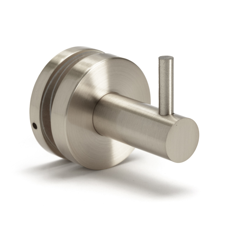 prh1bn-1w DT Peg Robe/Towel Hook for 3/8" and 1/2" Glass - Image 1