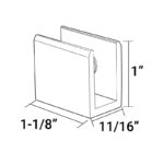 DT Square Wall Mount Shelf Clamp 1-1/8" x 1" - Image 11