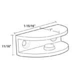DT Rounded Wall Mount Shelf Clamp 1-1/8" x 1" - Image 8