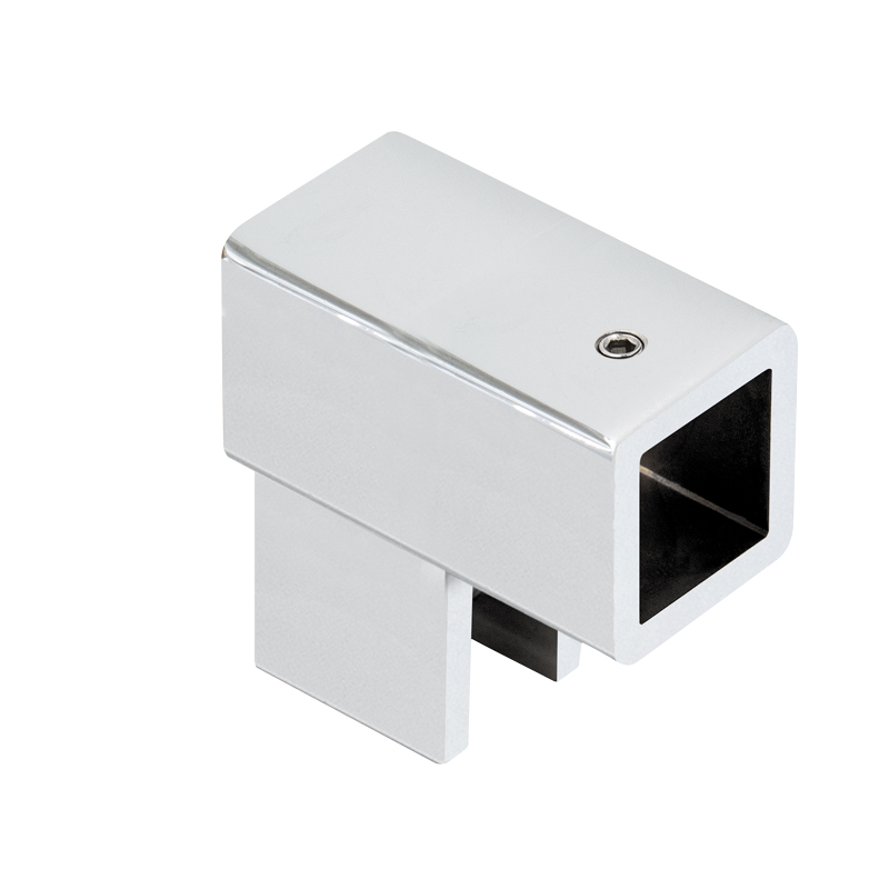 sbsq42ch-1w DT Square Support Bar Swivel U-Bracket for 3/8" - 1/2" Glass - Image 1