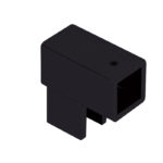 DT Square Support Bar Swivel U-Bracket for 3/8" - 1/2" Glass - Image 3