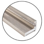 DT Aluminum Jamb With Clear Wipe 95" Length - No Holes Drilled