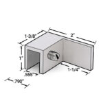 DT Left Hand Wall Mount "Slip Fit" Glass Clamp - Image 2