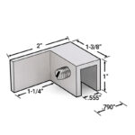 DT Right Hand Wall Mount "Slip Fit" Glass Clamp - Image 5