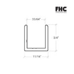 DT Classic U-Channel 1/2" Glass 144" Long - Image 12