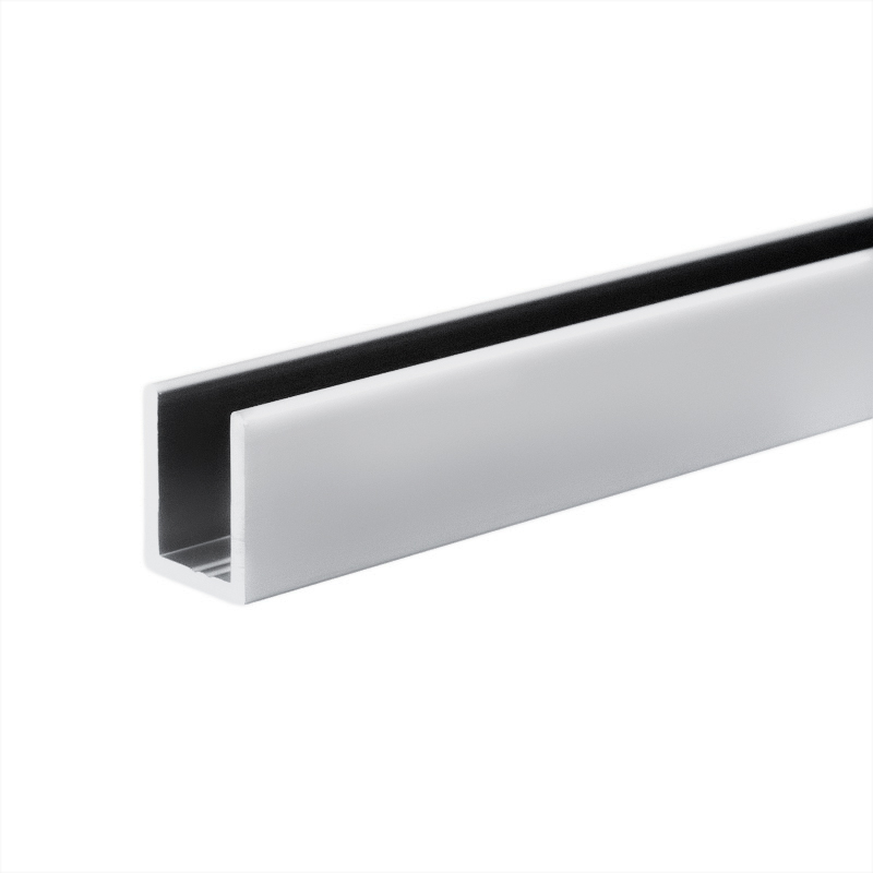 sucd1212sa-1w_1 DT Classic U-Channel - 1/2" Glass - 138" Long - Satin Anodized - Image 1