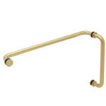 DT 12" x 24" Tubular Pull/Towel Bar Combo with Washers for 1/4" to 1/2" Glass - Image 5