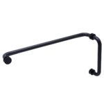 DT 8" x 20" Tubular Pull/Towel Bar Combo with Washers for 1/4" to 1/2" Glass - Image 4
