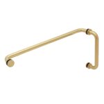 DT 8" x 20" Tubular Pull/Towel Bar Combo with Washers for 1/4" to 1/2" Glass - Image 8