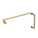 DT 6" x 18" Mitered Pull/Towel Bar Combo with Washers for 1/4" to 1/2" Glass - Image 5