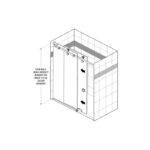 DT Grande Series Denali 180 Deg Sliding Shower Door Kit for 1/2" Glass - Image 33