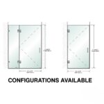 DT 3/8" Clear Tempered Glass For Venice/Carolina SD Hinge 36" x 75-9/16" - Prep for 8" CTC Handle - Image 4
