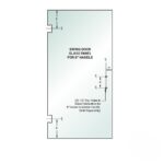 DT 3/8" Clear Tempered Glass For Venice/Carolina SD Hinge 32" x 75-9/16" - Prep for 8" CTC Handle - Image 3