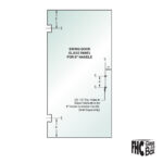 DT 3/8" Clear Tempered Glass For Venice/Carolina SD Hinge 32" x 75-9/16" - Prep for 8" CTC Handle - Image 3