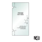 DT 3/8" Clear Tempered Glass For Venice/Carolina SD Hinge 36" x 79-9/16" - Prep for 8" CTC Handle - Image 3