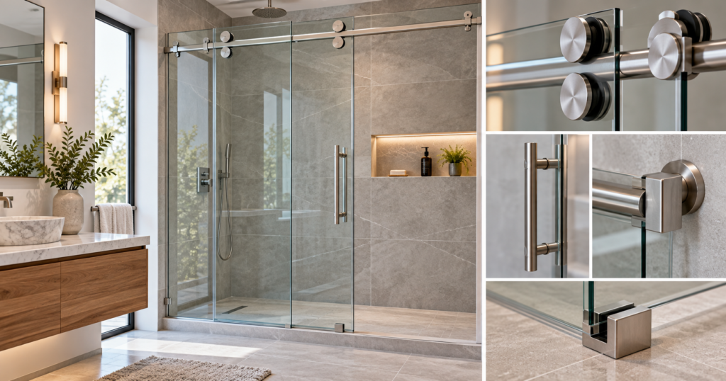 sliding shower door hardware kit
