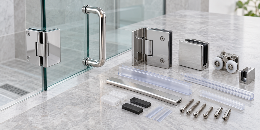 The Most Common Glass Shower Door Parts and Their Functions